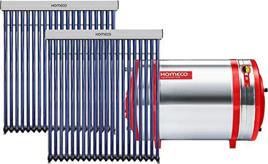 Imagem de Aquecedor Solar Komeco 500 L Inox 316 baixa pressão desnível + 2 Coletor a vácuo 20 tubos 