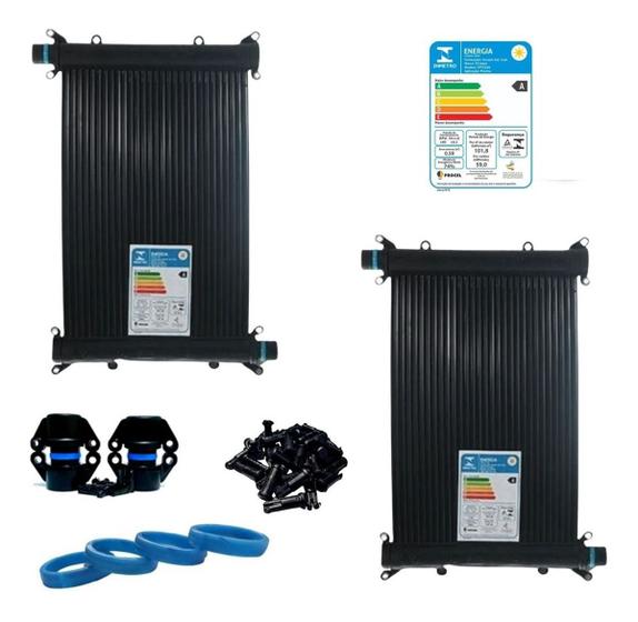 Imagem de Aquecedor Solar Piscinas - 32 Placas Coletoras 2 metros + Válvula Quebra Vácuo - 19m² / 26.500 Litros
