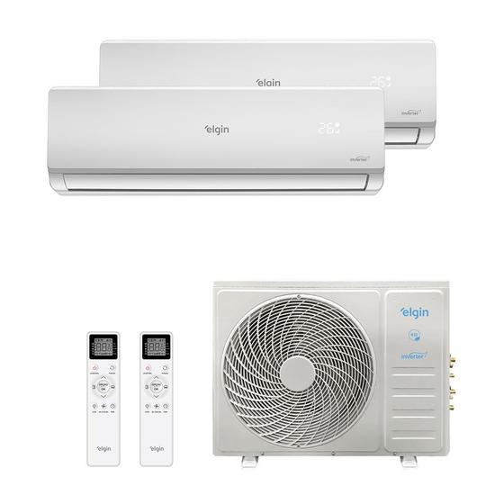 Imagem de Ar Condicionado Bi Split Elgin Inverter 18.000 Btus (Hi Wall 12.000 + Hi Wall 12.000) Quente e Frio 220v R-32