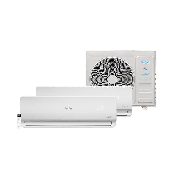 Imagem de Ar Condicionado Bi Split Hi Wall Inverter Elgin Plus 2x12000 BTU/h Quente e Frio 45MTQE18C2CB  220 Volts