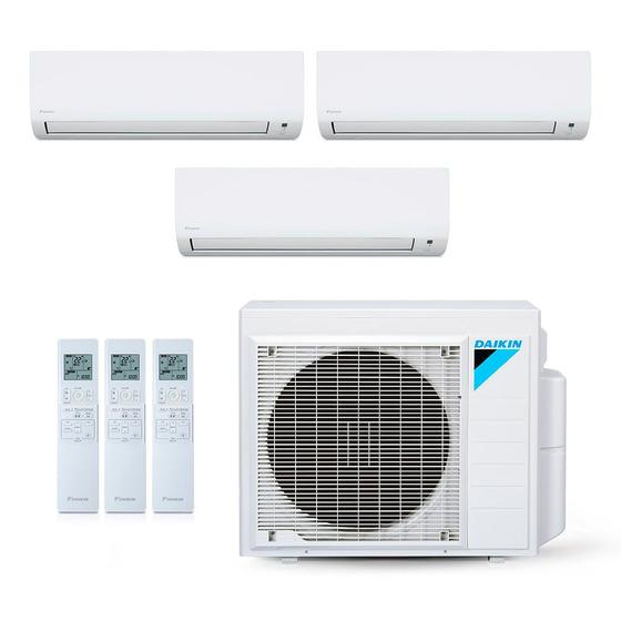 Imagem de Ar-Condicionado Multi Split Inverter Daikin 24.000 BTUs (2x Evap HW 9.000 + 1x Evap HW 18.000) Quente/Frio 220V