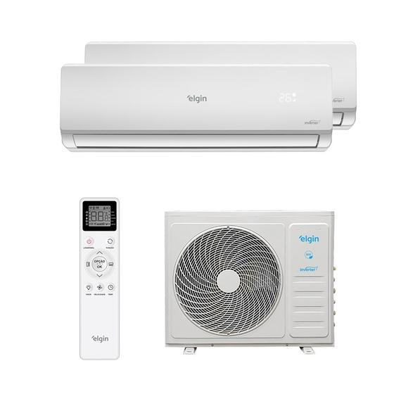 Imagem de Ar Condicionado Multi Split Inverter Elgin Hw R-32 Wifi 18000 Btus (2x Evap 9000) Quente/frio 220V Monofásico