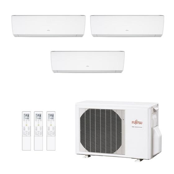 Imagem de Ar-Condicionado Multi Split Inverter Fujitsu 18.000 (1x Evap HW 7.000 + 1x Evap HW 9.000 + 1x Evap HW 12.000) Quente/Frio 220V