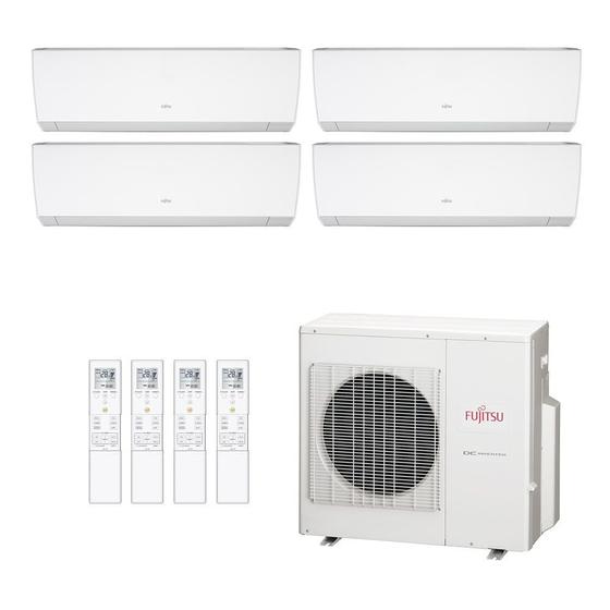 Imagem de Ar-Condicionado Multi Split Inverter Fujitsu 35.000 (2x Evap HW 9.000 + 2x Evap HW 12.000) Quente/Frio 220V