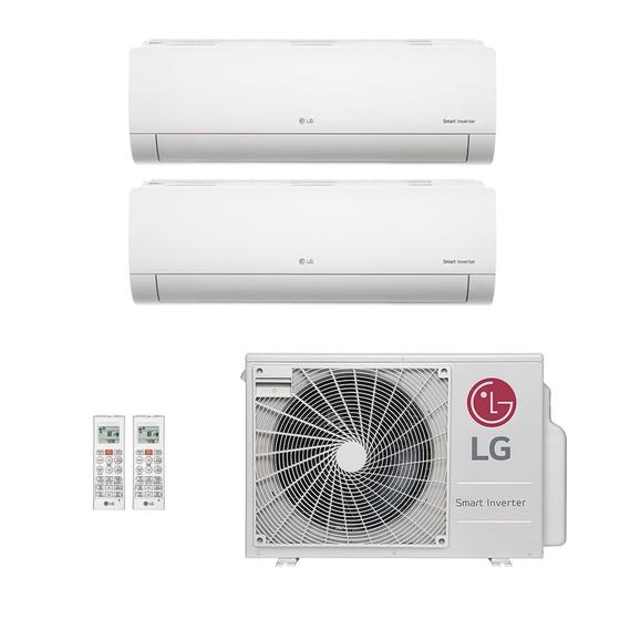 Imagem de Ar-Condicionado Multi Split Inverter LG 18.000 (1x Evap HW 7.000 + 1x Evap HW 9.000) Quente/Frio 220V