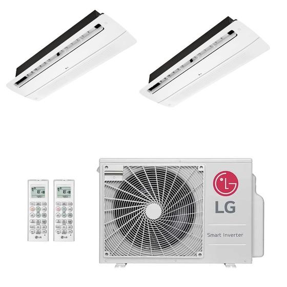 Imagem de Ar-Condicionado Multi Split Inverter LG 18.000 (2x Evap Cassete 1 Via 12.000) Quente/Frio 220V