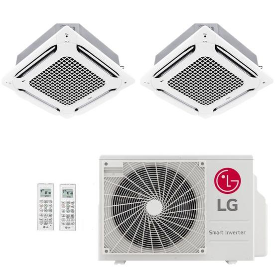 Imagem de Ar-Condicionado Multi Split Inverter LG 18.000 (2x Evap Cassete 4 Vias 9.000) Quente/Frio 220V