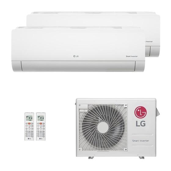 Imagem de Ar-Condicionado Multi Split Inverter LG 24.000 (1x Evap HW 9.000 + 1x Evap HW 18.000) Quente/Frio 220V