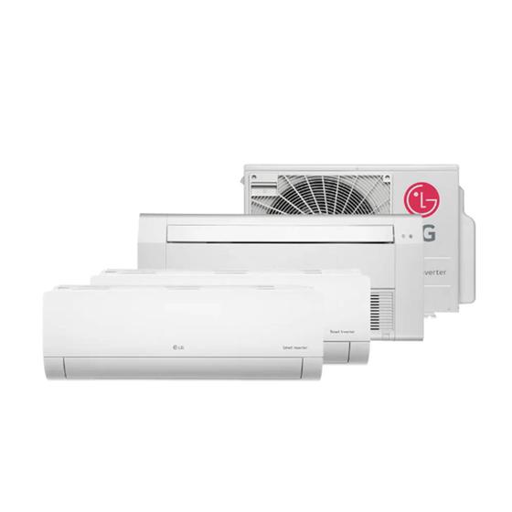 Ar Condicionado Multi Split Inverter Lg 24000 Btus 2x Evap Hi Wall 9000 1x Evap Cassete 18 2480