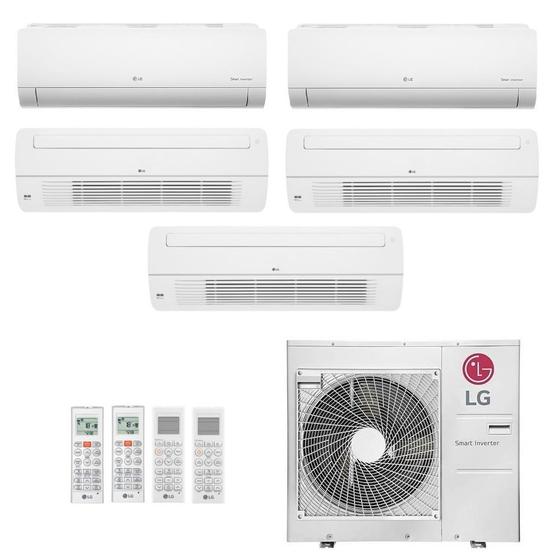 Ar-Condicionado Multi Split Inverter LG 48.000 (2x Evap HW 9.000 + 3x Evap Cassete 1 Via 18.000) Quente/Frio 220V Menor preço em Ar-Condicionado Multi Split Inverter LG 48.000 (2x Evap HW 9.000 + 3x Evap Cassete 1 Via 18.000) Quente/Frio 220V