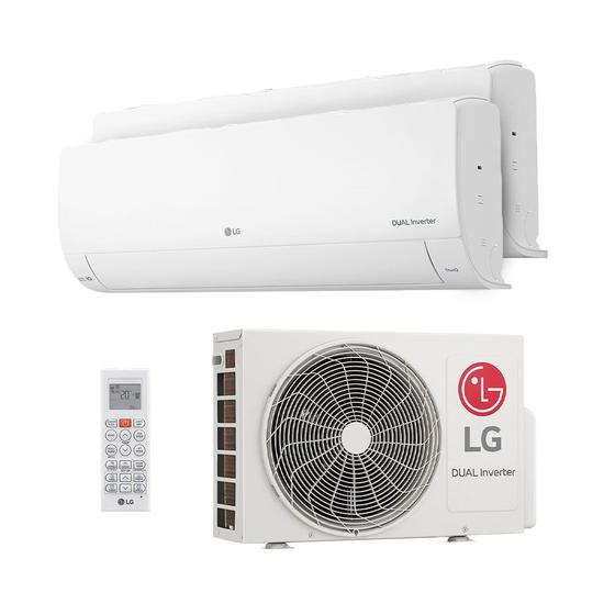 Ar Condicionado Multi Split Inverter R-32 Dual Inverter Voice +AI LG 16.000 BTUs (1 Evap 9.000 e 1 Evap 12.000) Frio 220V Menor preço em Ar Condicionado Multi Split Inverter R-32 Dual Inverter Voice +AI LG 16.000 BTUs (1 Evap 9.000 e 1 Evap 12.000) Frio 220V