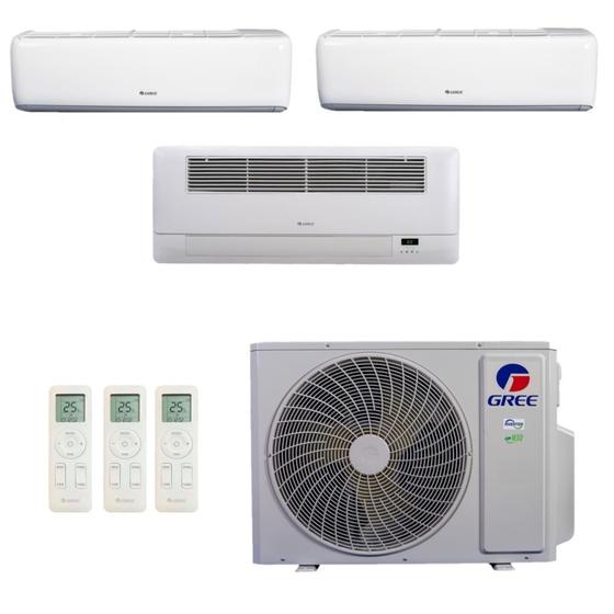 Imagem de Ar-Condicionado Multi Split Inverter R-32 Gree 24.000 (2x Evap HW 12.000 + 1x Evap Cassete 1 Via 12.000) Quente/Frio 220V