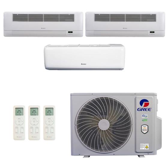 Imagem de Ar-Condicionado Multi Split Inverter R-32 Gree 36.000 (1x Evap HW 12.000 + 2x Evap Cassete 1 Via 18.000) Quente/Frio 220V