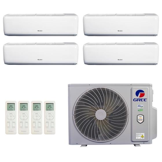 Imagem de Ar-Condicionado Multi Split Inverter R-32 Gree 36.000 (2x Evap HW 12.000 + 2x Evap HW 18.000) Quente/Frio 220V