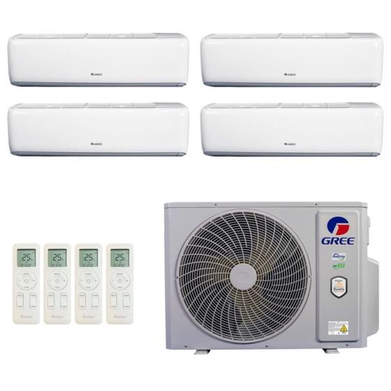 Imagem de Ar-Condicionado Multi Split Inverter R-32 Gree 36.000 (2x Evap HW 9.000 + 2x Evap HW 12.000) Quente/Frio 220V