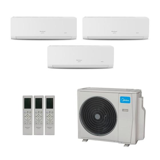 Imagem de Ar-Condicionado Multi Split Inverter Springer Midea 36.000 (2x Evap HW 12.000 + 1x Evap HW 18.000) Quente/Frio 220V