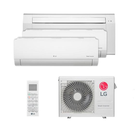 Imagem de Ar Condicionado Multi Split LG Inverter HW e Cassete 1 Via 24.000 Btus (2x Evap HW 9.000 e 1 Evap Cassete 1 Via 12.000) Quente/Frio 220V Monofásico