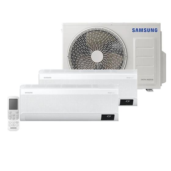 Imagem de Ar Condicionado Multi Split Samsung Hi Wall Wind Free 2x9000 BTU/h Quente e Frio AJ050AXJ2KH/AZ  220 Volts