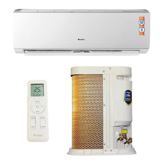 Imagem de Ar-Condicionado Split 24000 BTUs Gree G-Top Plus High Wall Quente e Frio GWH24AGE-D3NNA2A/I-GWH24AGE-D3NNA2A/O 220V