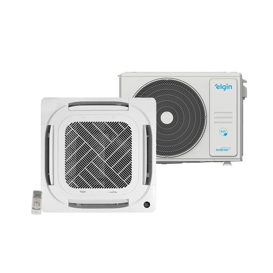 Imagem de Ar Condicionado Split Cassete Elgin Eco Inverter 24000 BTU/h Quente e Frio Monofásico 45KVQI24C2NA  220 Volts