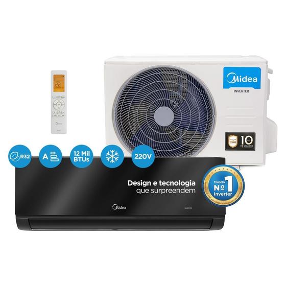 Imagem de Ar Condicionado Split Hi Wall Inverter Springer Midea 12000 Btus Quente e Frio Xtreme Save Connect Black Edition 220V