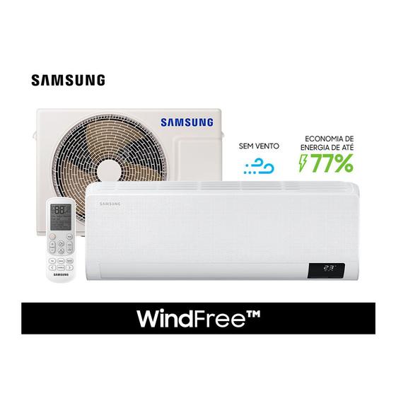 Imagem de Ar Condicionado Split Inverter Samsung WindFree Sem Vento 9000 BTU/h Frio AR09AVHABWKNAZ  220 Volts