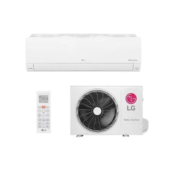 Imagem de Ar Condicionado Split LG Hi Wall Dual Inverter Voice +AI 18.000 BTU/h Quente e Frio Monofásico Branco S3-W18KL31A - 220V