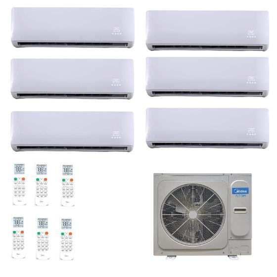 Imagem de Ar Condicionado VRF/Multi Split Inverter Midea Atom 56.000 BTUs (2x 9000 HW + 4x 12000 HW ) Quente Frio - 220V