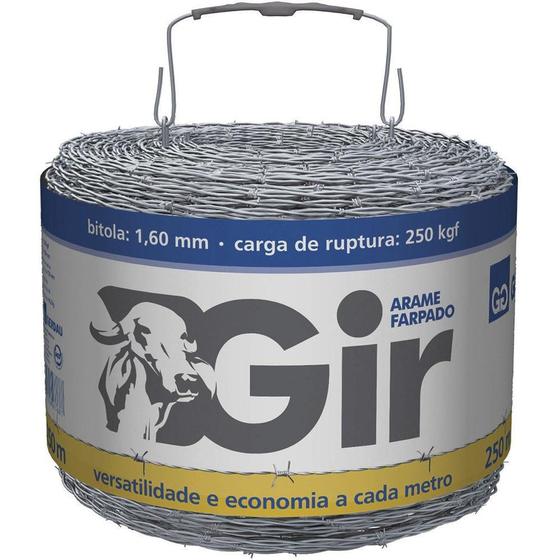Arame Farpado Gerdau Gir Fio 1,6mm 250Kgf 250m Menor preço em Arame Farpado Gerdau Gir Fio 1,6mm 250Kgf 250m