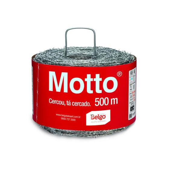 Arame Farpado Motto 500 Metros 1,60mm 350kgf - Belgo Menor preço em Arame Farpado Motto 500 Metros 1,60mm 350kgf - Belgo