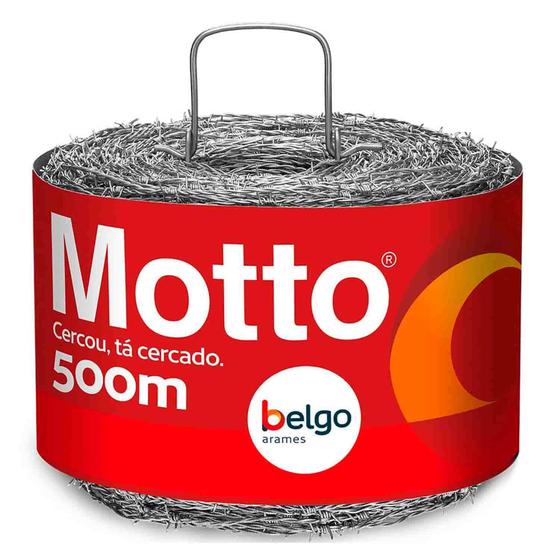 Imagem de Arame Farpado Motto Belgo 500 Metros Zincado 1,60mm Para Cerca 350kgf