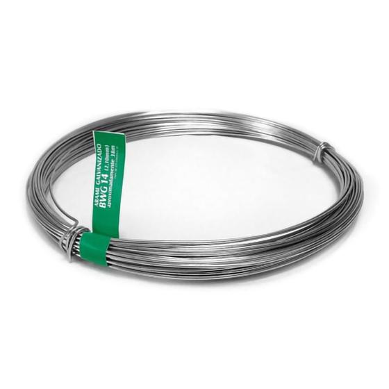 Imagem de ARAME GALVANIZADO MÉDIO Nº14 BWG 14 FIO 2,11MM LISO 1KG