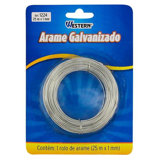 Imagem de Arame Galvanizado Resistente 25 Metros Fio 1mm Para Trabalho Artesanal Western