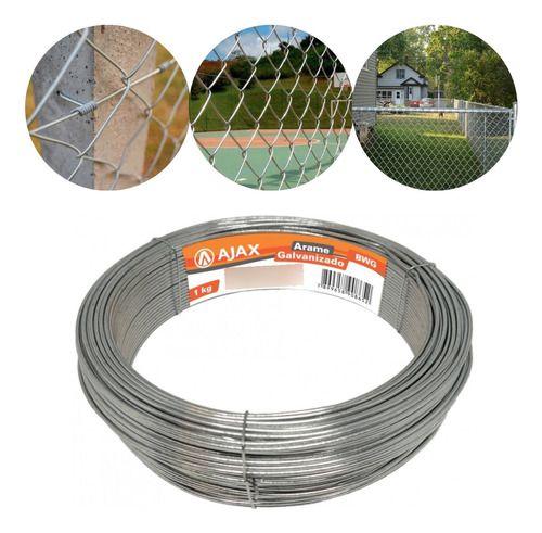 Imagem de Arame Galvanizado Zincado P/ Telas Amarração Bwg 12 2,7mm 