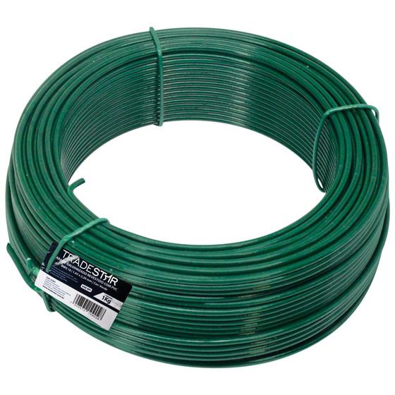 Imagem de Arame Tela Revestido Pvc 1Kg Verde Bwg16 1,65Mm Tradestar