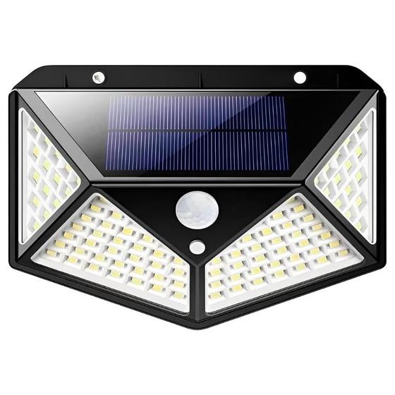 Imagem de Arandela 100 LED Solar Sensor de Movimentos Lanterna Externa