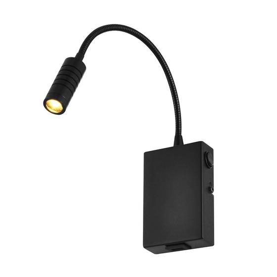 Imagem de Arandela Avant Led Lettura 3w 2700k Pt Preto Fosco