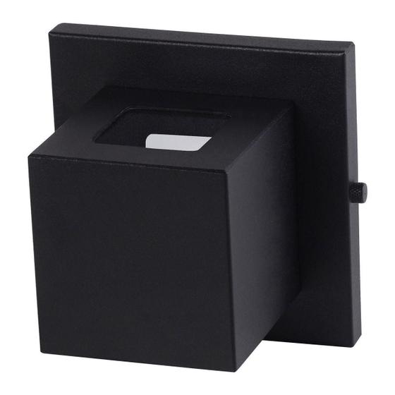 Imagem de Arandela Box Cubo Pequena 2 Facho Externa E Interna - Preto