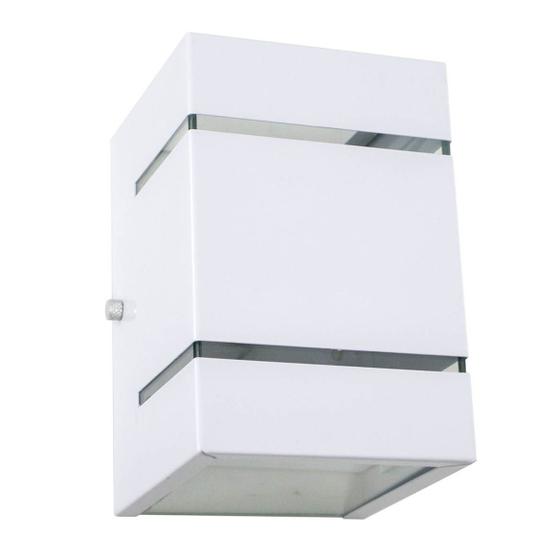 Arandela Branca + LED 5W 3000K Bivolt luminária Externa Parede Muro 2 Focos Frisos Fachos St327 Menor preço em Arandela Branca + LED 5W 3000K Bivolt luminária Externa Parede Muro 2 Focos Frisos Fachos St327