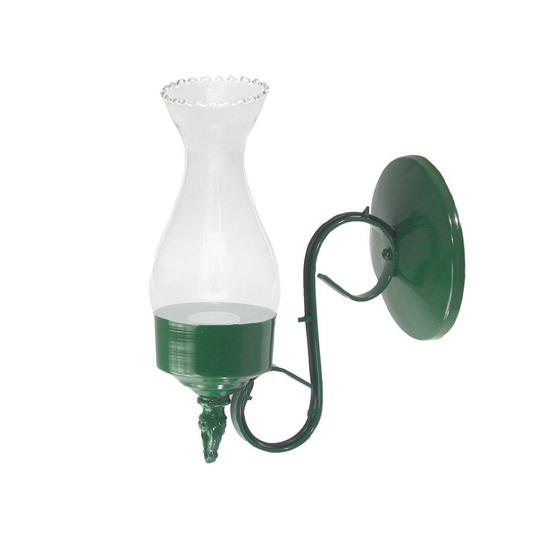 Imagem de Arandela Colonial Texas Tipo Lampião 270 em Aço com Vidro Transparente Verde
