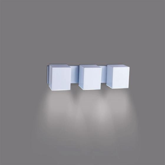 Imagem de Arandela Cube 3gu10 Direcionavel Aço/Termoplastico Branco 34x9,2cm