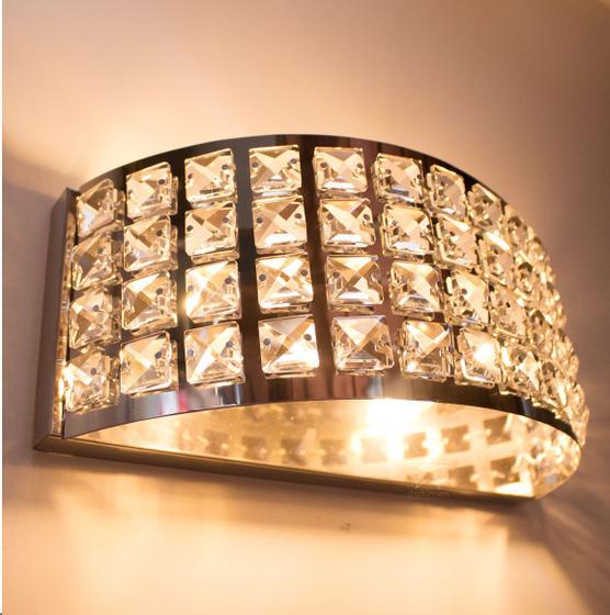 Arandela De Cristal Leg timo Meia Lua Grande Para 2 L mpadas G9 St4568 
