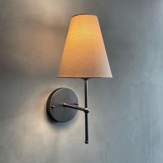 Imagem de Arandela De Parede Clássica Com Cúpula e lâmpada branco quente Para Sala, Corredor, Quarto, Cabeceira de Cama, lavabo