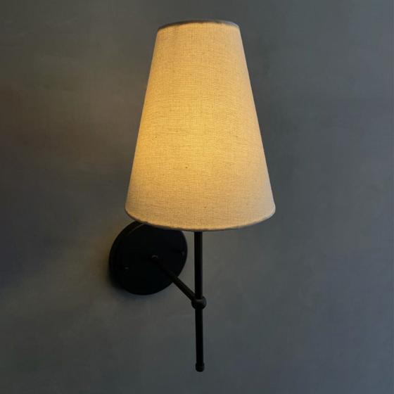 Imagem de Arandela De Parede Clássica Com Cúpula e lâmpada branco quente Para Sala, Corredor, Quarto, Cabeceira de Cama, lavabo