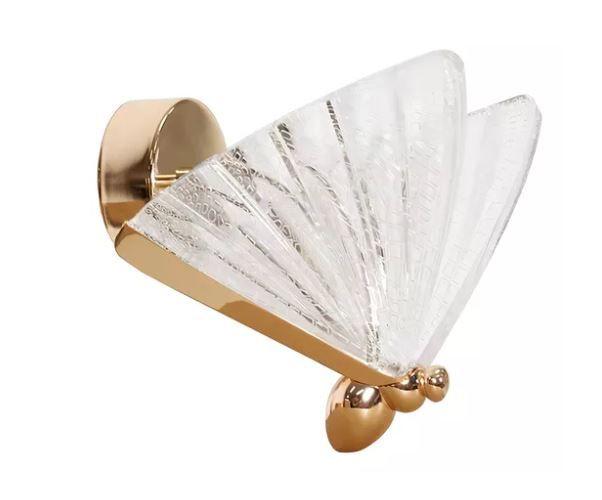 Imagem de Arandela Dourado Led Borboleta Quente 3000k Lavabo Sala 110v/220v