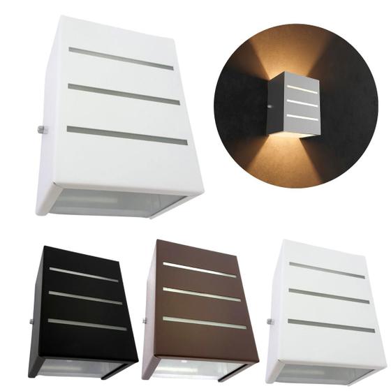 Arandela Eco 3 Frisos Retro Interna Externa Alumínio Parede Muro E27