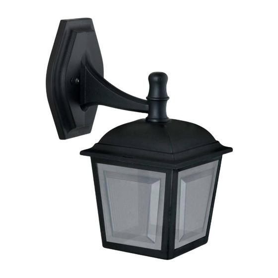 Arandela Externa Colonial Parede Termoplástico Preta Ac984 Acende A