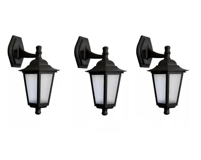 Arandela Externa Muro Varanda Preto Vintage Ali58 3un Acende A Luz