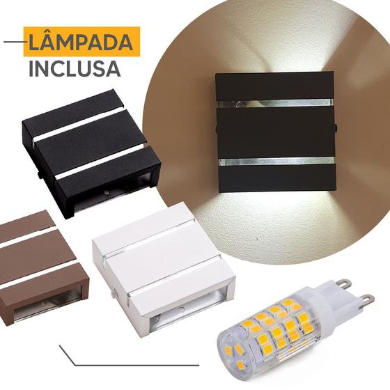 Imagem de Arandela Interno Externo Aluminio + Lampada Led 5w Ar1112