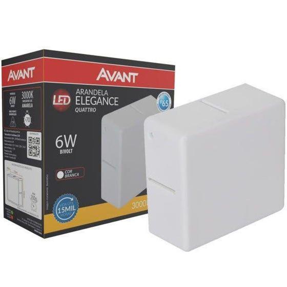 Imagem de Arandela Led Avant Quatro Ip65 Branco Luz Amarela 3000k 6w 181970578